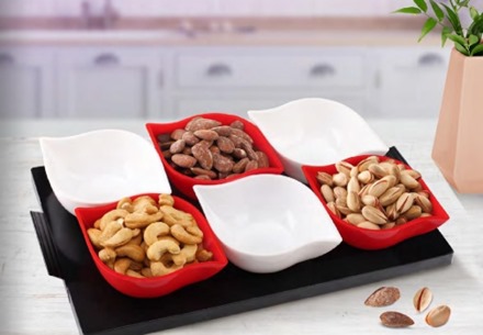 Set shaped nuts 6 dish Box